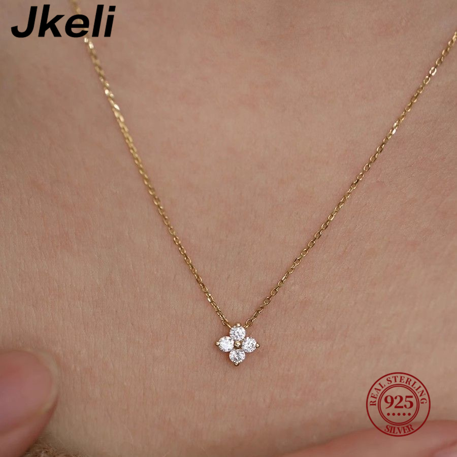 Jkeli 925 sterling silver plat - Pearl Trim Chain 评论和价格