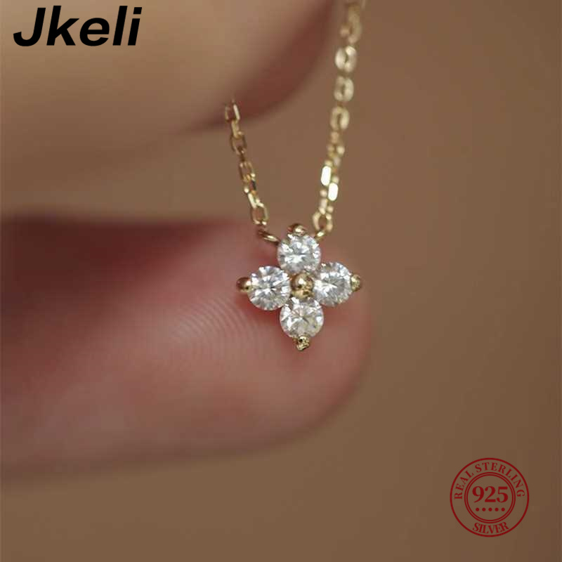 Jkeli 925 sterling silver plat - Pearl Trim Chain 评论和价格