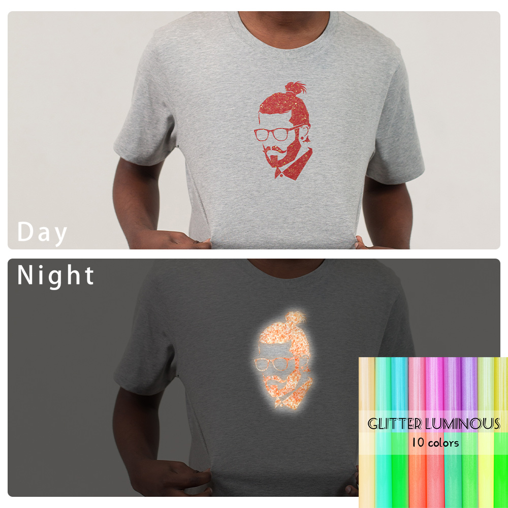 Heat Transfer Vinyl Glow In Th - Glitter Vinyl Roll 评论和价格