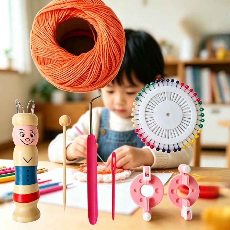 Wooden Doll French Knitter Kid - Pom Pom Maker Tool 评论和价格