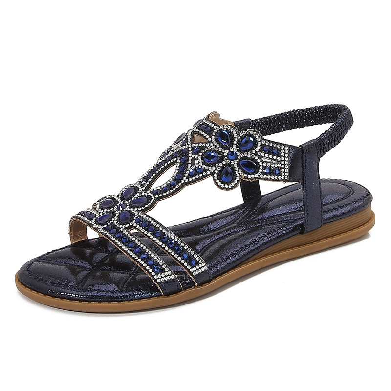 Big Size Openwork Sandals Bohe - Sew On Rhinestone 评论和价格