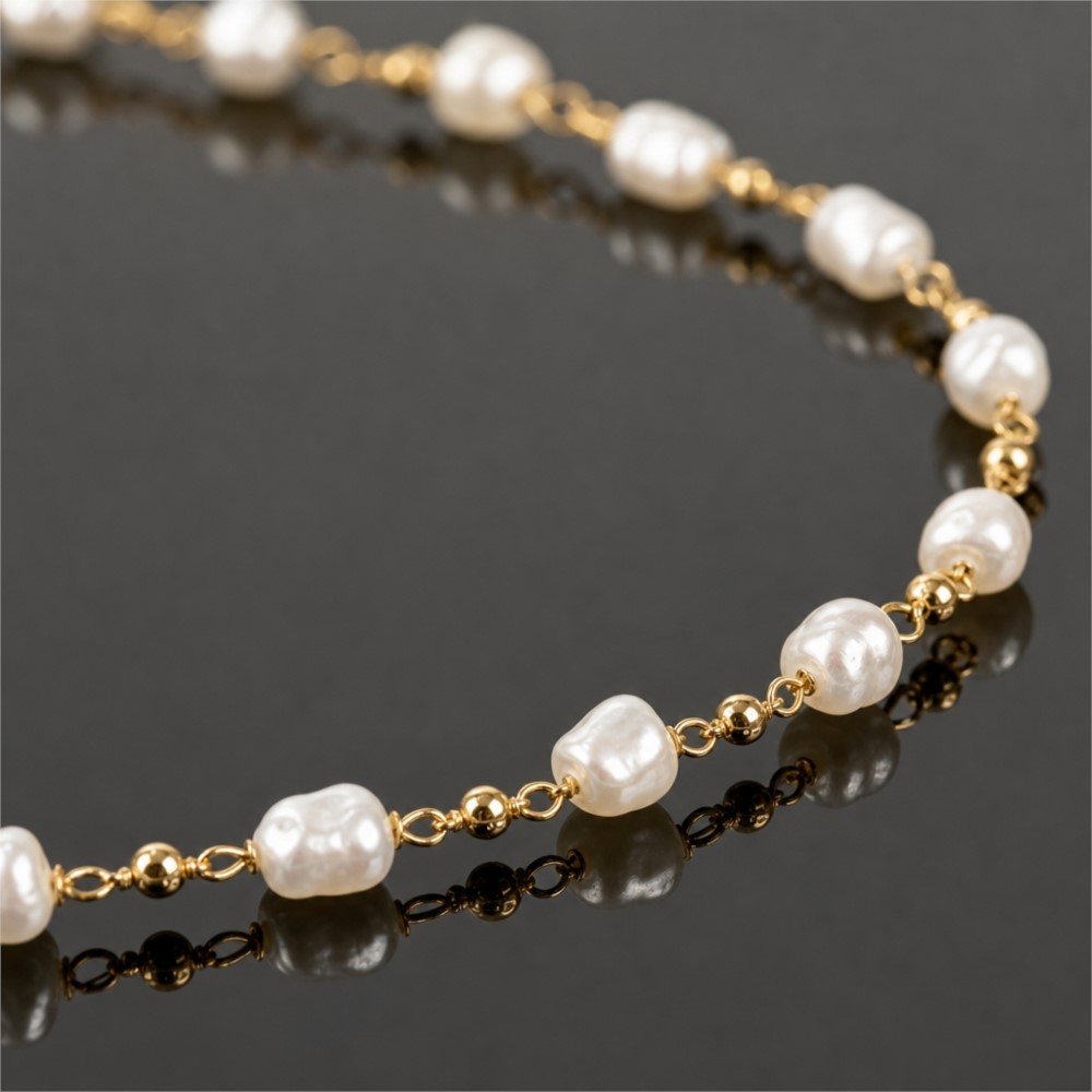 0.5Meter/1Meter Faux Pearl Bra - Pearl Trim Chain 评论和价格