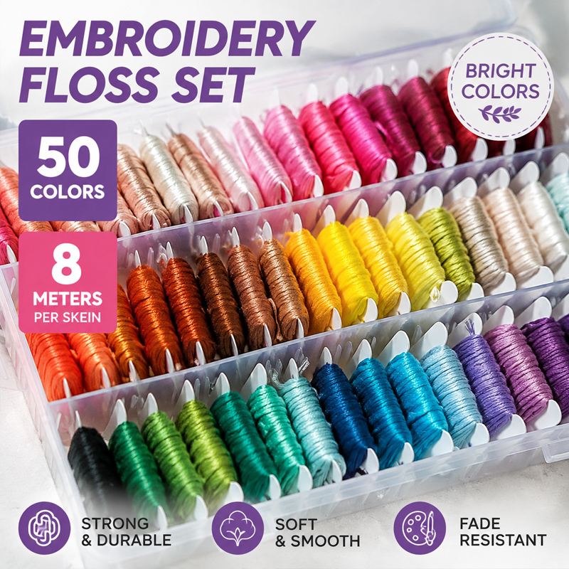 100% Cotton Embroidery Thread  - Embroidery Craft 评论和价格