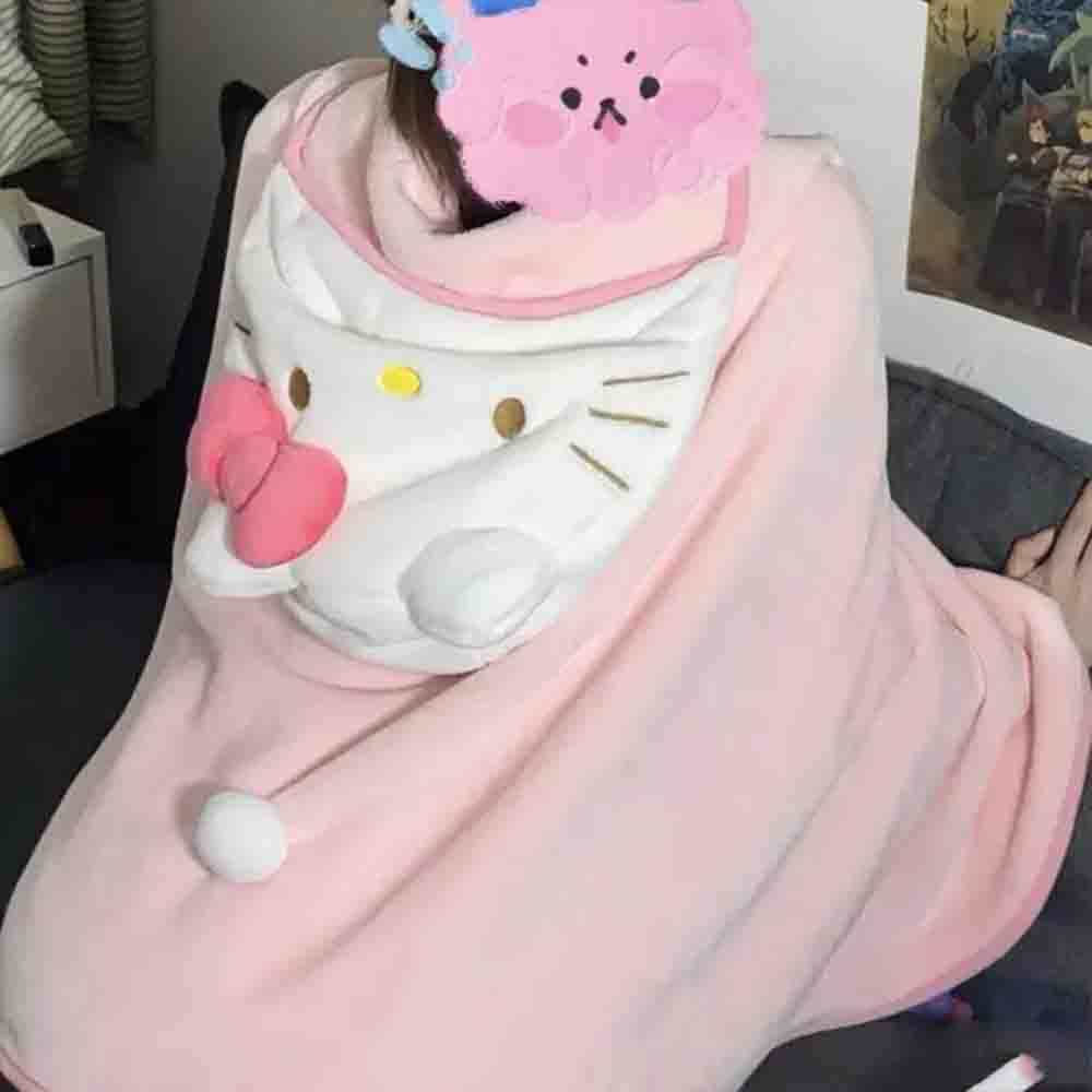 Cute Hellokitty Cloak Shawl Ai - Embellish Knit 评论和价格
