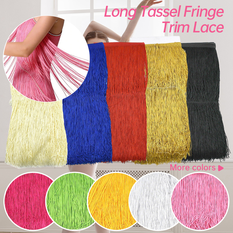2/5Meters 50cm Long Fringes Ta - Fringe Ribbon Sewing 评论和价格