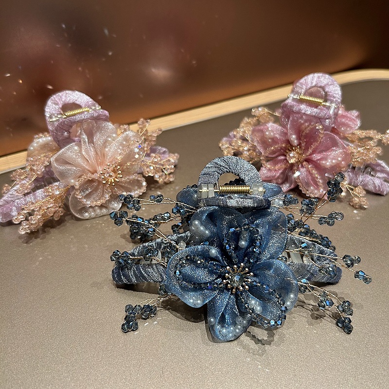 Elegant Korean Hair Accessorie - Crystal Mesh Fabric 评论和价格