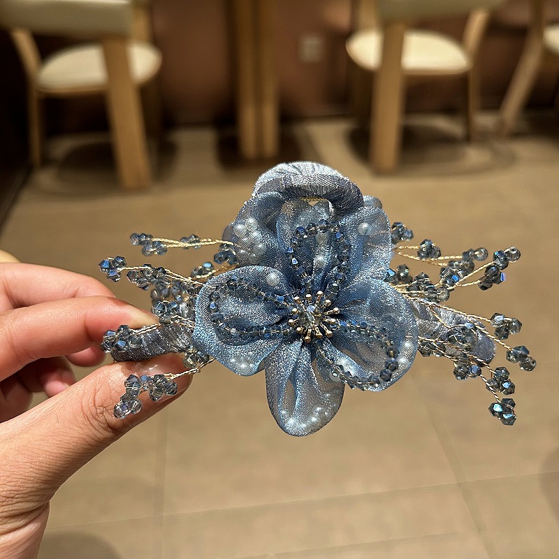 Elegant Korean Hair Accessorie - Crystal Mesh Fabric 评论和价格