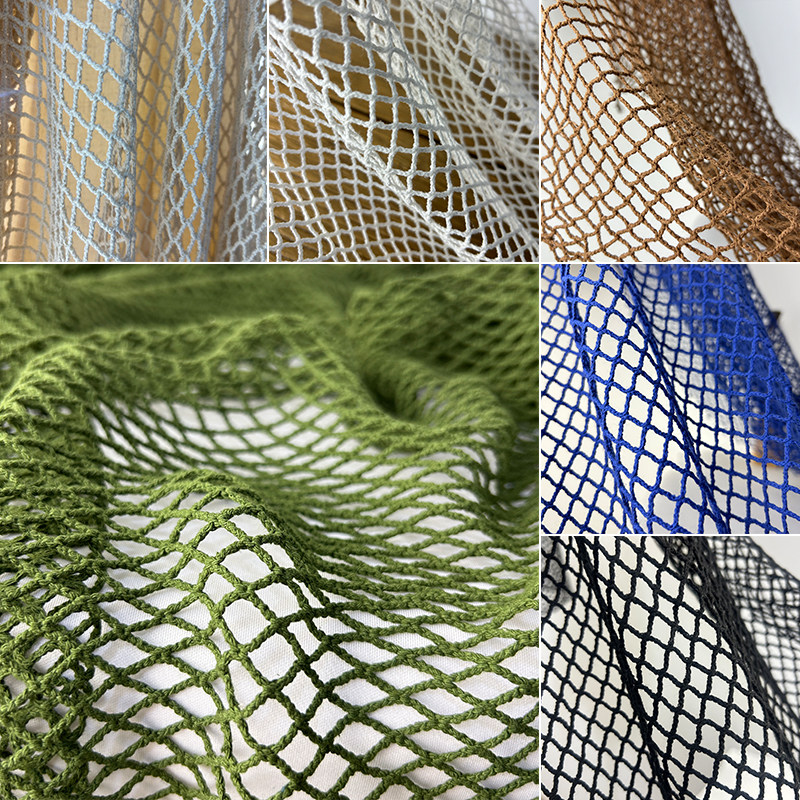 Cotton Linen Fish Net Fabric L - Crystal Mesh Fabric 评论和价格