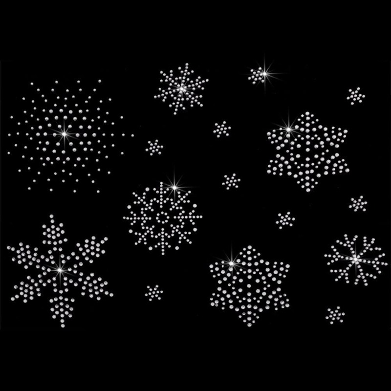 2 Sheet Snowflake Iron on Rhin - Hotfix Rhinestone Sheet 评论和价格